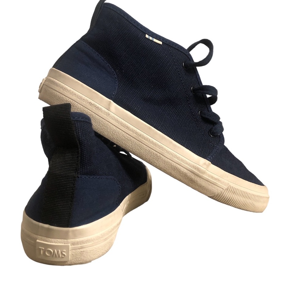 TOMS Navy blue Heritage Canvas Mid Sneakers